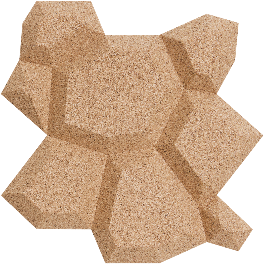 Kork Beehive Organic Design Blocks akustikplader