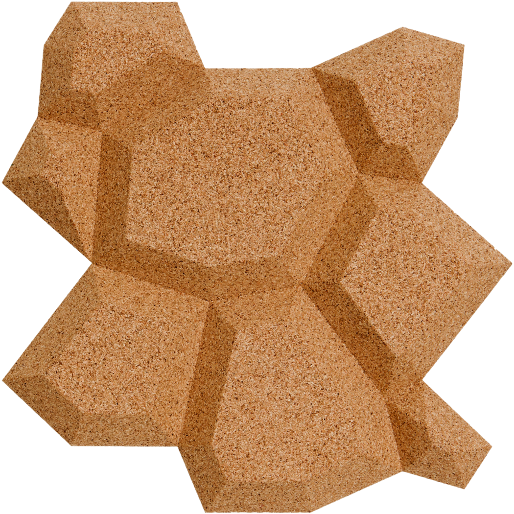 Kork Beehive Organic Design Blocks akustikplader