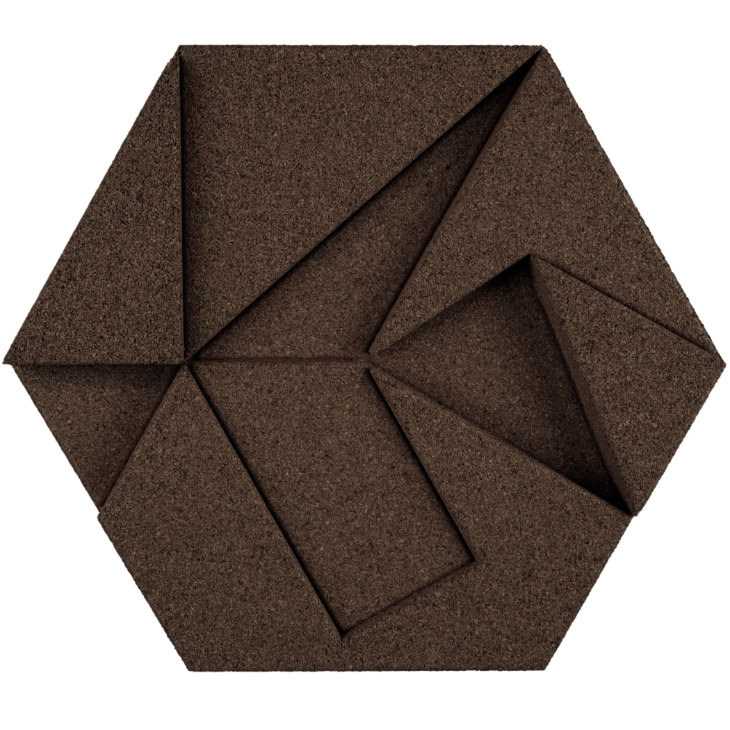 Kork Hexagon Organic Design Blocks akustikplader