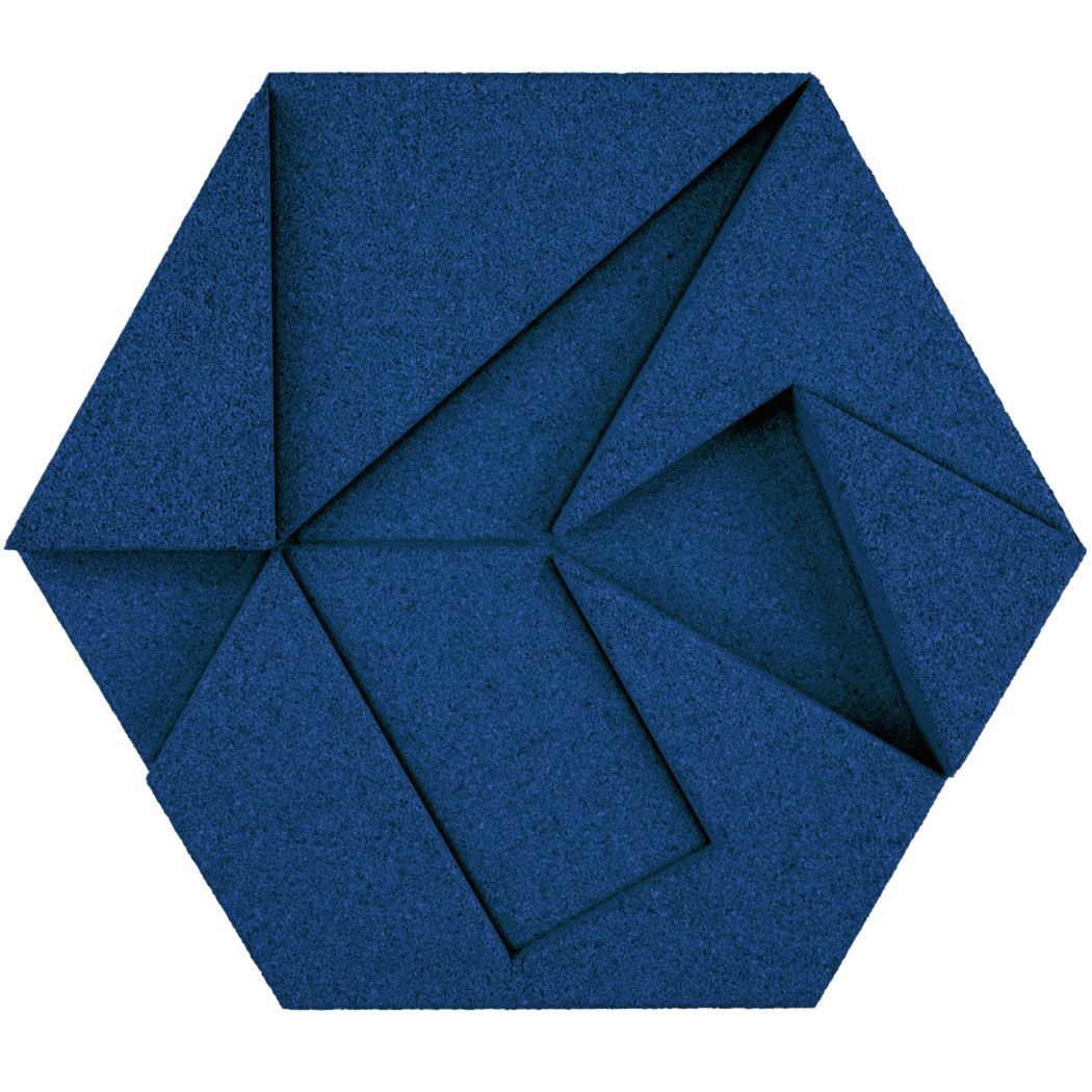 Kork Hexagon Organic Design Blocks akustikplader