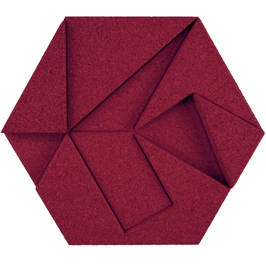 Kork Hexagon Organic Design Blocks akustikplader