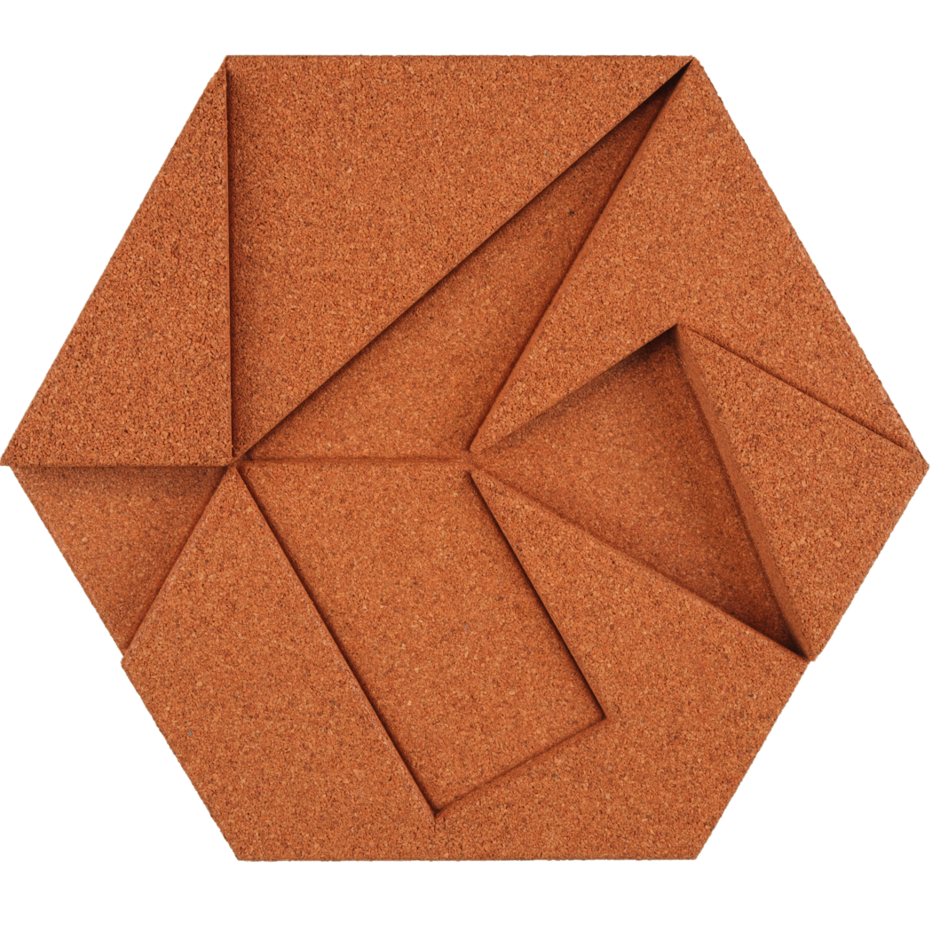 Kork Hexagon Organic Design Blocks akustikplader