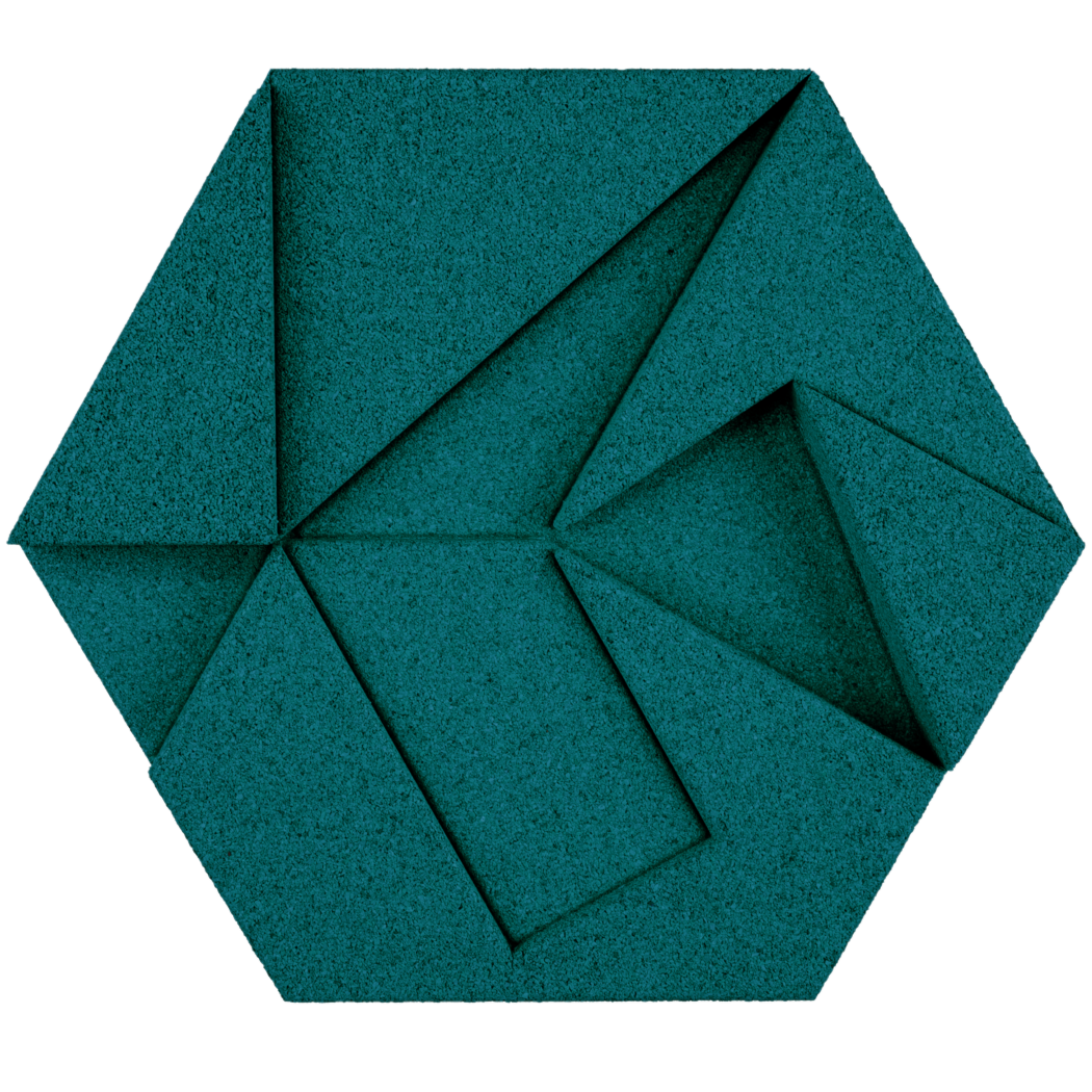Kork Hexagon Organic Design Blocks akustikplader
