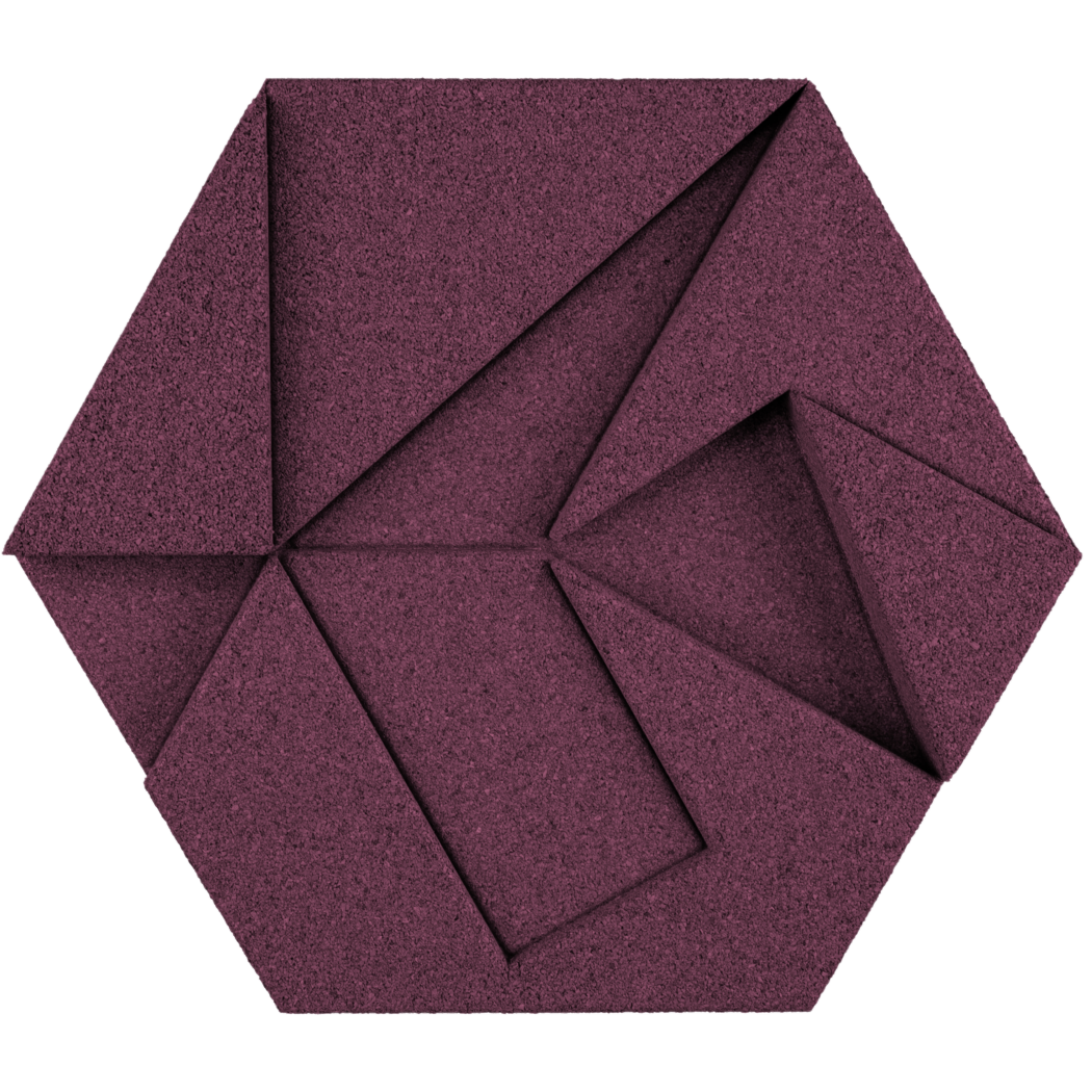 Kork Hexagon Organic Design Blocks akustikplader