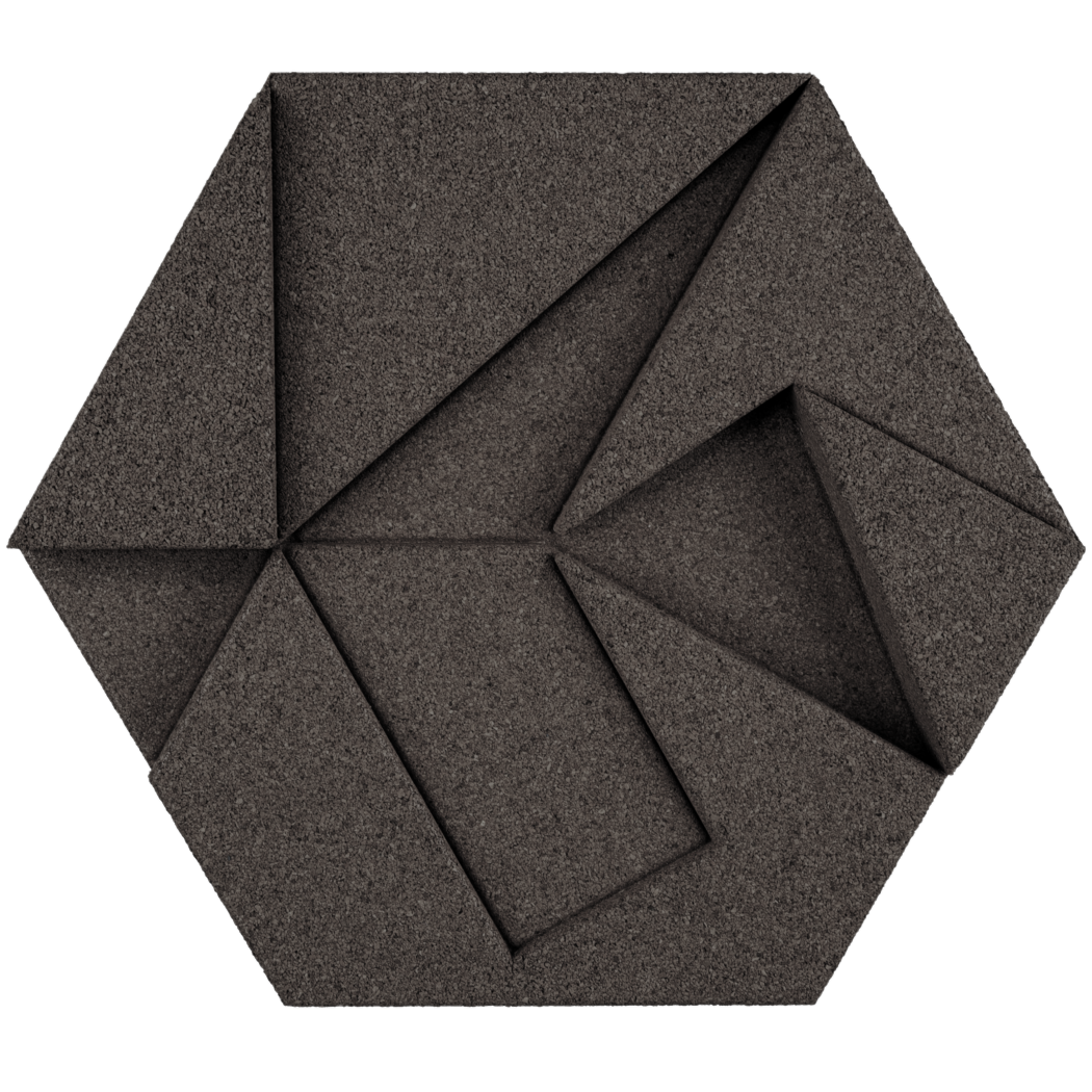 Kork Hexagon Organic Design Blocks akustikplader