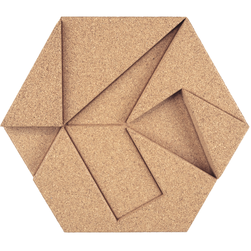 Kork Hexagon Organic Design Blocks akustikplader