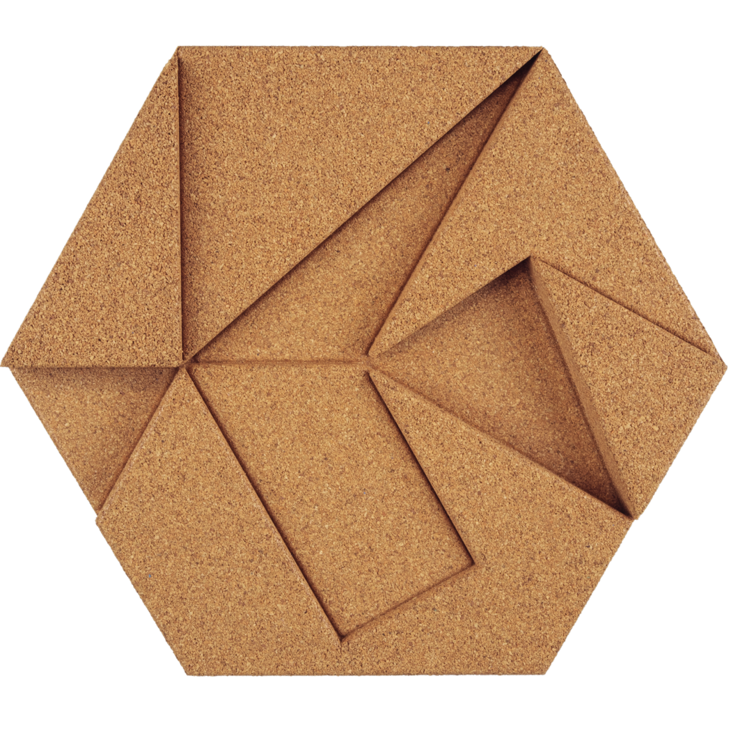 Kork Hexagon Organic Design Blocks akustikplader