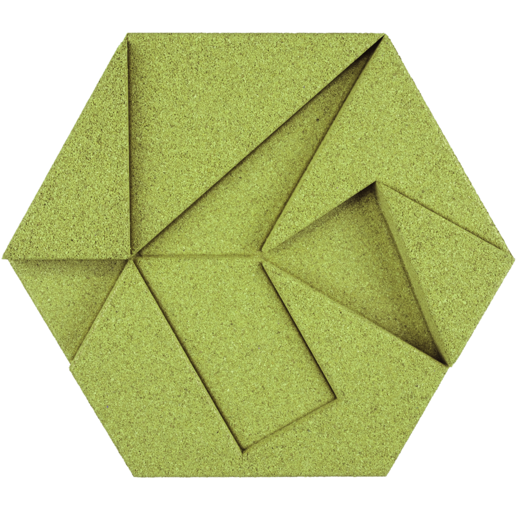 Kork Hexagon Organic Design Blocks akustikplader