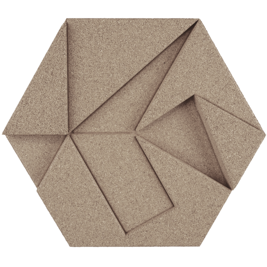 Kork Hexagon Organic Design Blocks akustikplader