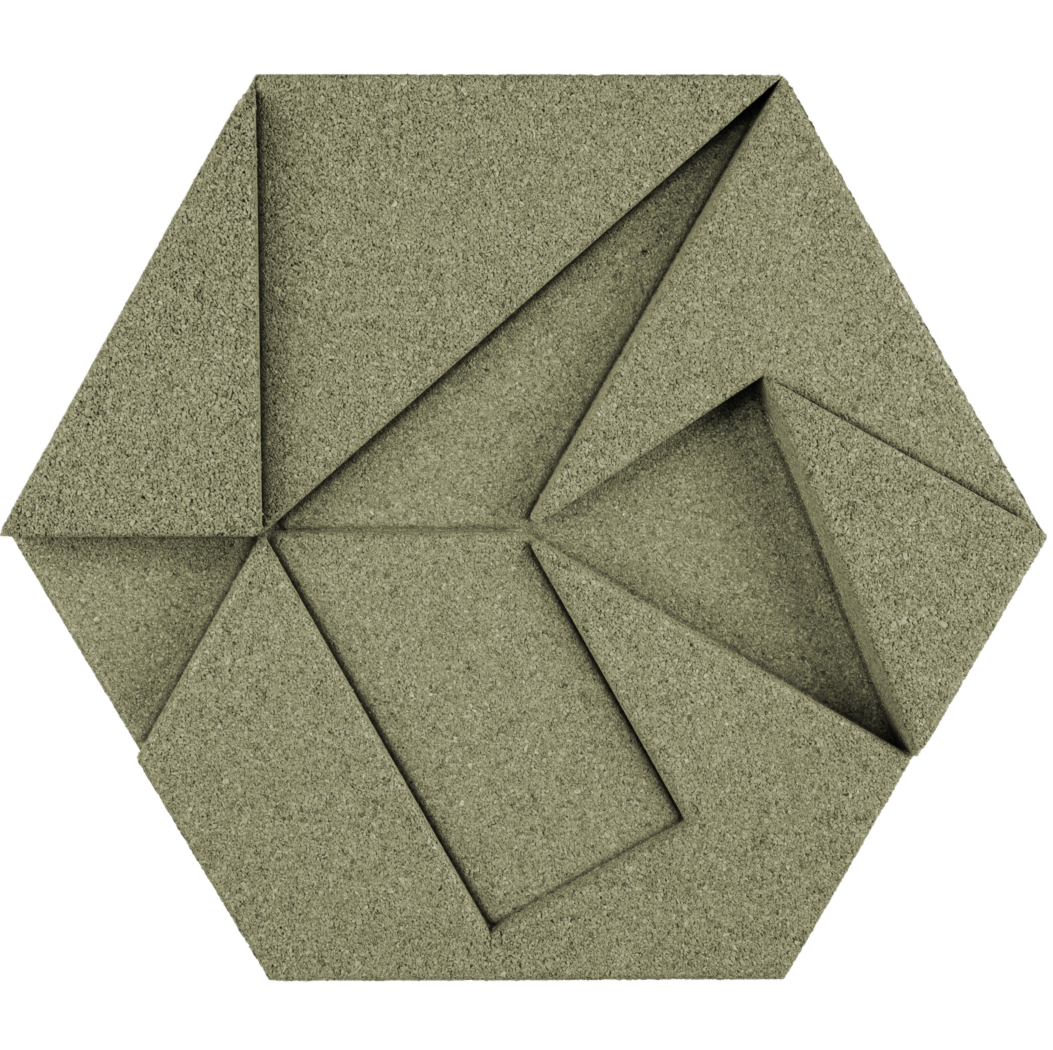 Kork Hexagon Organic Design Blocks akustikplader