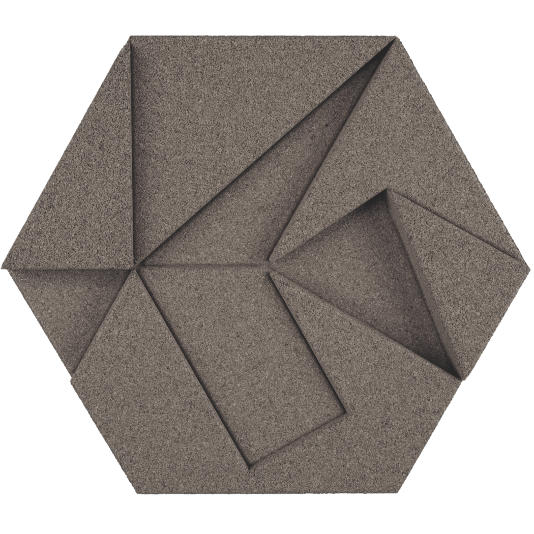 Kork Hexagon Organic Design Blocks akustikplader