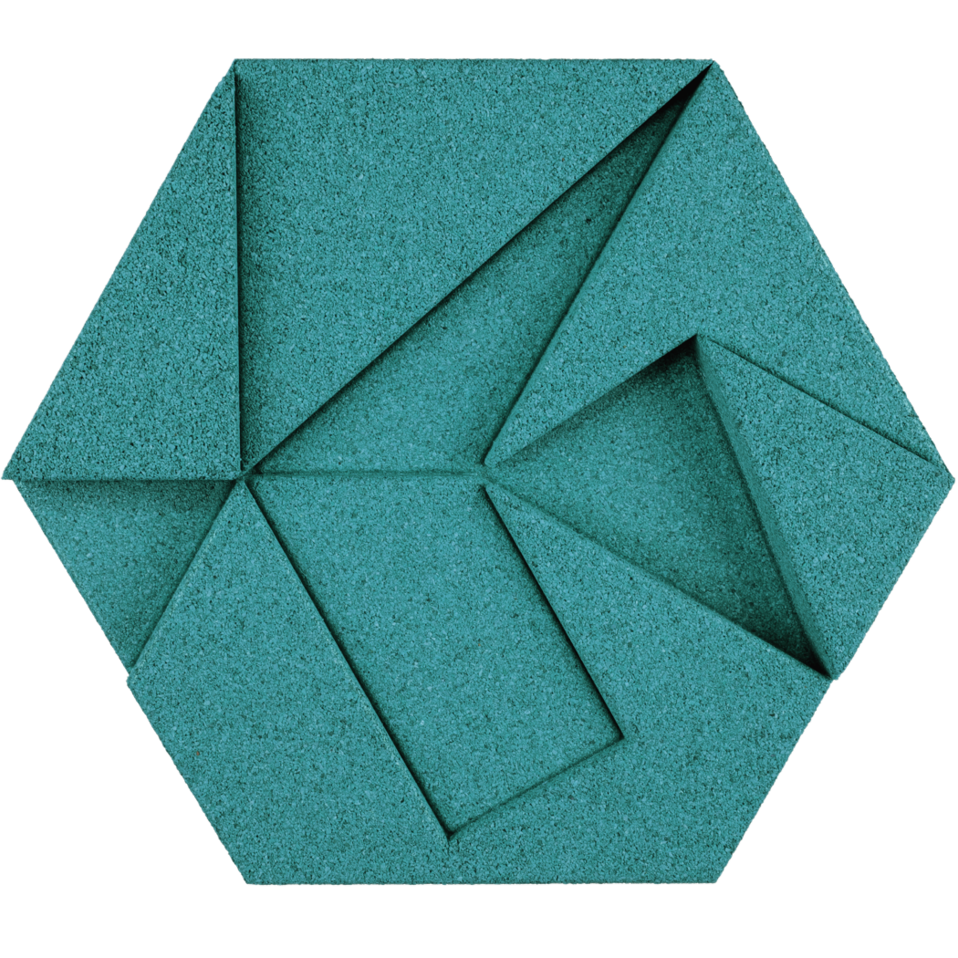 Kork Hexagon Organic Design Blocks akustikplader