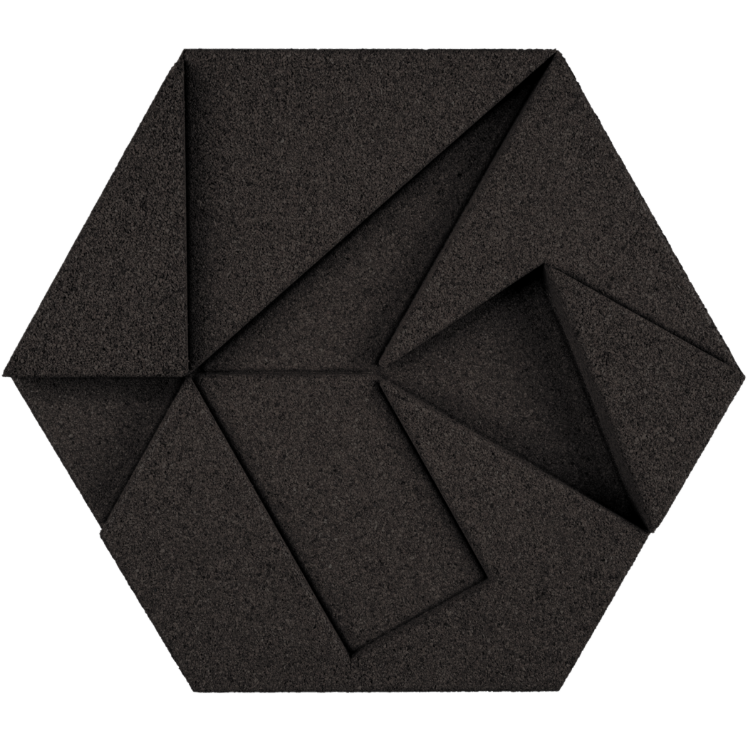 Kork Hexagon Organic Design Blocks akustikplader