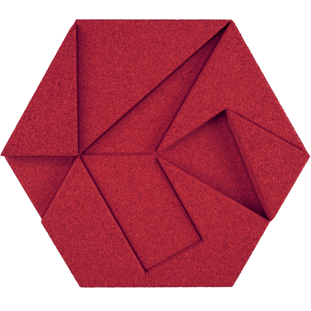 Kork Hexagon Organic Design Blocks akustikplader